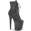 Pleaser - FLAMINGO1020GWR Platform Boots, Pole dance shoes - Pole dance shoes - Black/Silver coloured Product image